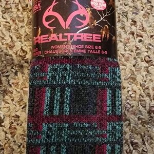 Realtree Wool Blend Socks in Red and Gray